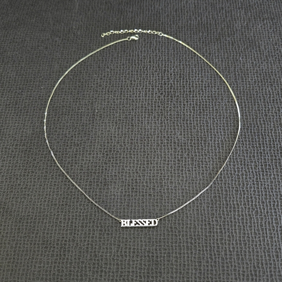 Mia Sarine Gold💛 Stationary "BLESSED"😇 Necklace - NIB - Picture 3 of 11